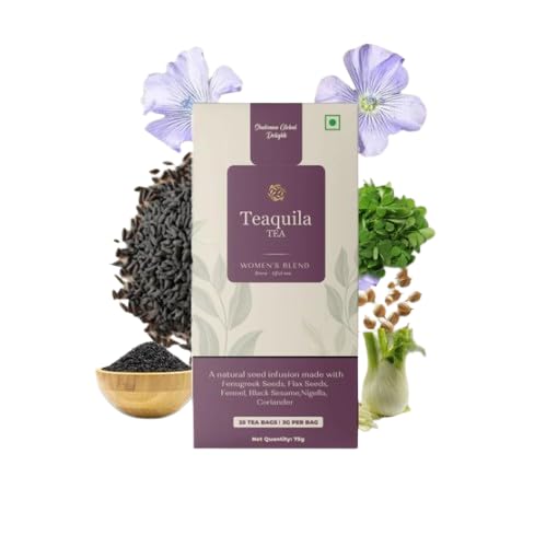 Teaquila Women's Blend Tea | Brew-tiful Me | Fenugreek Seeds, Flax Seeds, Fennel, Black Sesame, Nigella Seeds, Coriander (25 Bags)-image-40