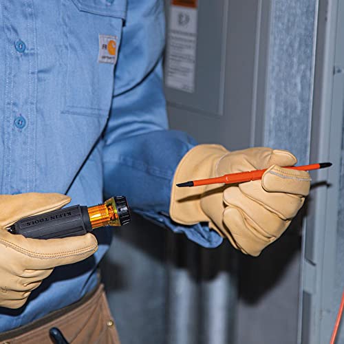 Klein Tools 32288 Insulated Screwdriver, 8-In-1 Screwdriver Set With Interchangeable Blades, 3 Phillips, 3 Slotted And 2 Square Tips #TOP4