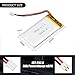 AKZYTUE 3.7V 850mAh 503055 Lipo Battery Rechargeable Lithium Polymer ion Battery with JST Connector