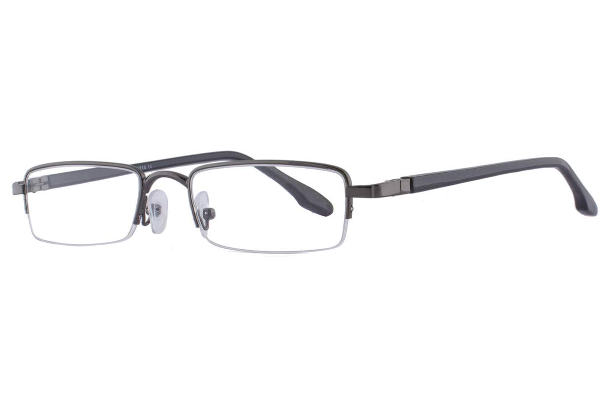 Unisex Rectangle Half Rim Power Reading Glasses (+3.00, Gun, 9060)-image-29