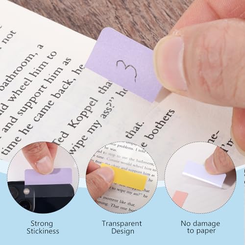 Image of 360 Pcs Sticky Index Tabs, Colored Book Sticky Tabs for Notebooks, Repositionable Page Tabs for Notebooks File Classification (1 Inch, 1.8x1 Inch)