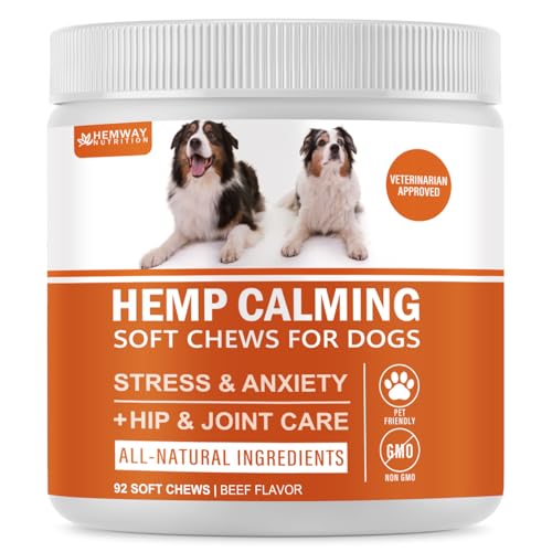 Image of Calming Chews for Dogs - All Ages & Sizes - Calming Support Supplement for Dogs - Beef Flavor | 92 Count