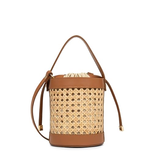 Sac seau Lancaster en cannage rotin petit modèle chic