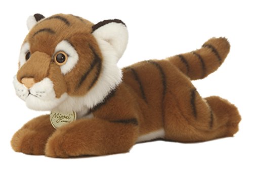 Aurora® Realistic Miyoni® Bengal Tiger Stuffed Animal - Lifelike Details Make a Cherished Companion - Perfect for Decorating Bedrooms or Classrooms - Orange 11 Inches