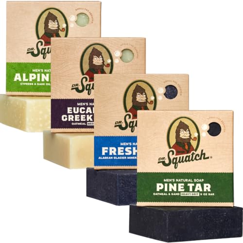 Dr. Squatch All Natural Bar Soap for Men, 4 Bar Variety Pack - Men