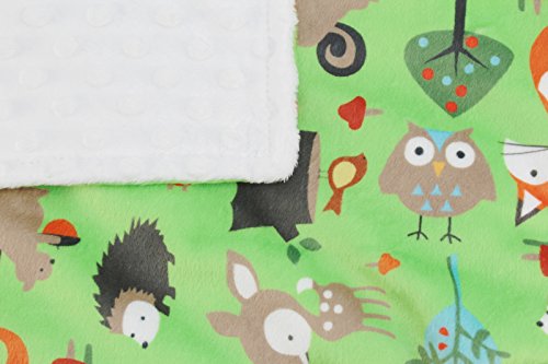 Image of Dear Baby Gear Deluxe Car Seat Canopy, Foxes, Multi Color / White Minky Dot