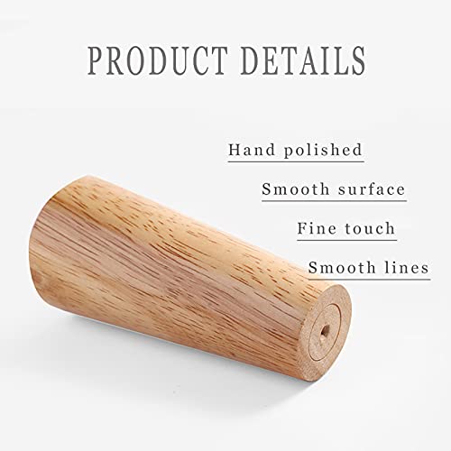 Patas de madera para sofá y mesa cónicas de 15cm con almohadillas silenciosas 3