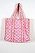 Generic Quilted Cotton Handprinted Reversible Large multicolor Floral Tote Bag (COTTON, LIGHT PINK)