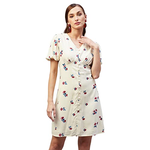 Image of Carlton London Women's Rayon A-Line Above The Knee Dress
