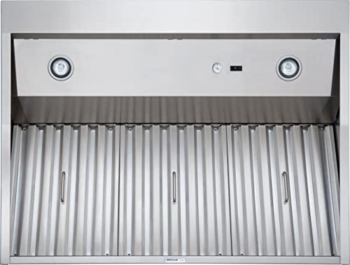 Broan EPD6136SS 36" Pro-Style Outdoor Hood with 1100 CFM Internal Blower Bright Halogen Lighting HVI Certification Dishwasher Safe Filters and Heat Sentry: Stainless - Thumbnail 6