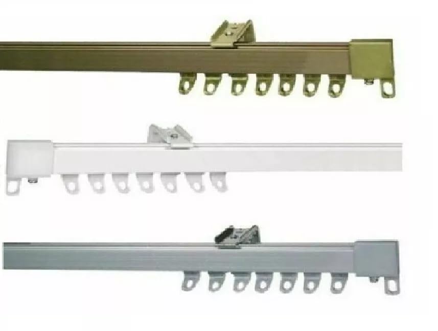 Fineline Aluminium Heavy Duty Smooth, Bendable Window Curtain Rail Track Set (300cm (118 inches), Silver Track)