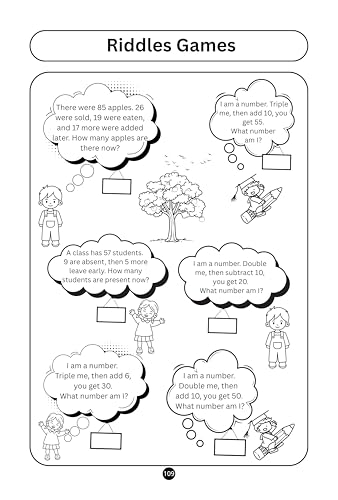 Image of Maths and Logic Games for Brilliant Kids - 8 to 9 Years Old - Activity Book for Kids - Brain Boosting | Math Booster | Activity Book to develop Math Skills | Best Birthday, Return Gift