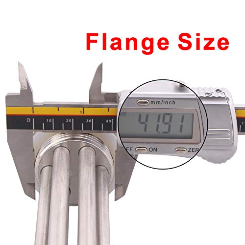 DERNORD 1-1/4 Zoll 220V 3000W Heizelement 3U Typ Elektrischer Brühwassererhitzer BSP Gewinde Edelstahlflansch