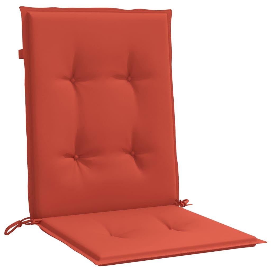 Möbel Wohnaccessoire Lowback Stuhlkissen 2 Stk. Melange Rot 100x50x4 cm Stoff Möbel