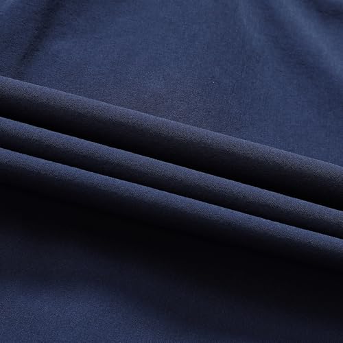 Zyvrenix Men's Short Sleeve Button Down Shirts with Pocket Deep Blue L - image 8