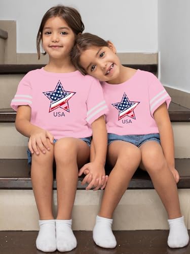 Image of Ithalt Toddler Boys Girls American Flag Shirts 4th of July Tshirt Kids USA Patriotic Tee Independence Day Outfit(3-7y)