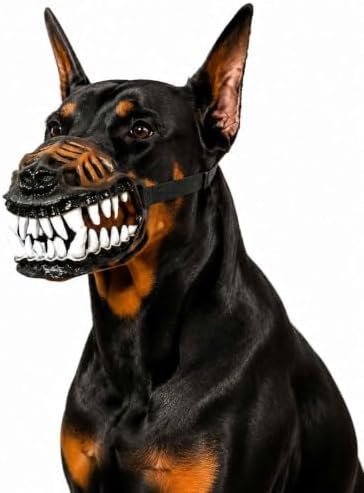Scary Dog Muzzle,Funny Scary Monster Dog Muzzle with Teeth Halloween Costume
