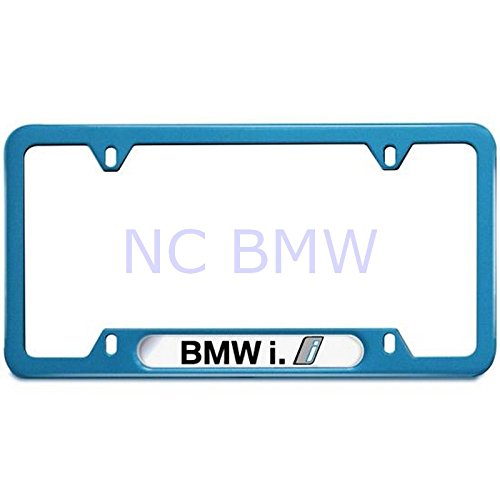 BMW Genuine Lifestyle i Series i3 i8 Model Blue Retro-Reflective Nameplate Frame