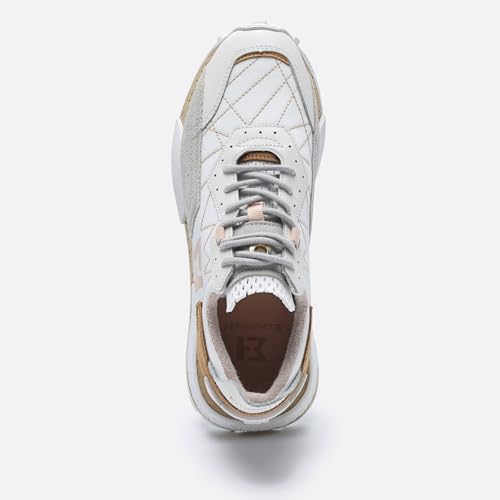 Image of The NSJ600 is a Sneaker with a Very Graphic Design, Made of Leather, Premium Suede and Nylon its Vintage Sporty Finish fit Every Outfit.
