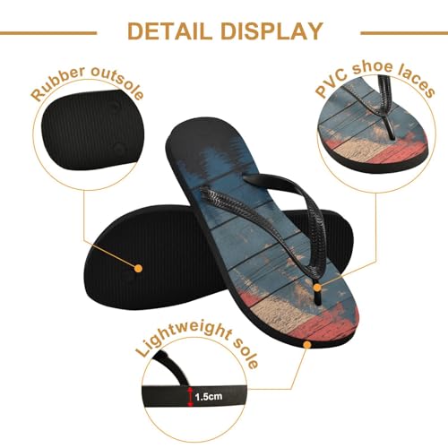Adventurer Sasquatch Flip Flop Sandal for Women Men, Casual Beach Slippers Indoor Outdoor XS3