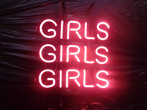 Girls Metal Frame Neon Sign 42CM32CM Real Glass Neon Sign Light for Beer