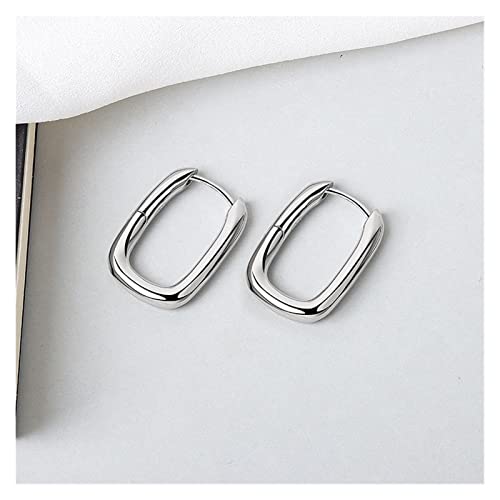 Boucles d'oreilles géométriques argent 925 femme homme pour fête et grands événements