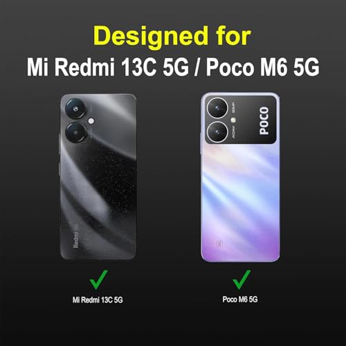 Image of Back Cover for Mi Redmi 13C 5G / Poco M6 5G | Full Camera Protection | Premium Liquid Silicon Case | Flexible Bumper Case for Mi Redmi 13C 5G / Poco M6 5G (Black)