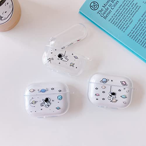 Ztofera Clear Case For Apple Airpods Pro, Shockproof Protective Airpods Case Cover,Cute Astronaut Pattern For Girls Boys Women, Anti-Scratch Portable Airpods Charging Case,Astronaut #TOP5