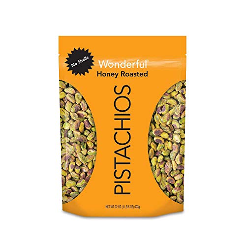 Wonderful Pistachios, No Shells Honey Roasted, 22 Ounce Resealable Pouch
