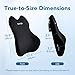 QUTOOL Lumbar Support Pillow for Car, Truck Accessories Travel Essentials, Memory Foam Back Cushion for Driving Seat, Back Pain Relief,Washable Cover, Lower Back Support Fits Most Cars(Black)