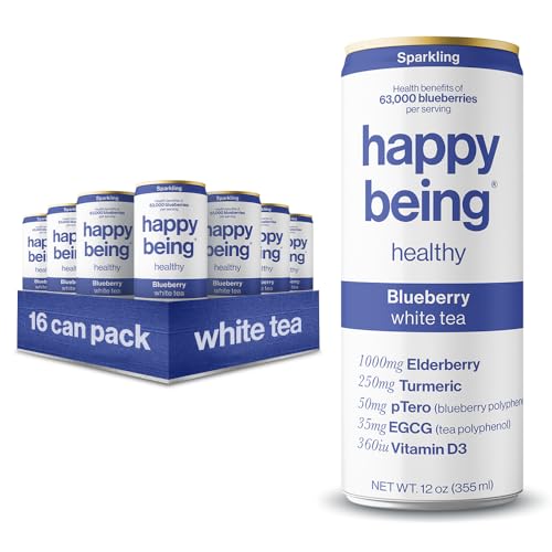 Happy Being Sparkling Nutrient-Rich Blueberry White Tea cover