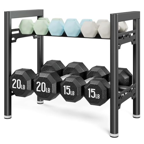 Upgraded Dumbbell Rack, 600LBS | 250LBS Capacity, Weight Rack for Home Gym