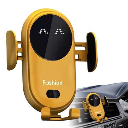 Cargador inalámbrico coche y soporte de teléfono con sujeción automática ajustable 360