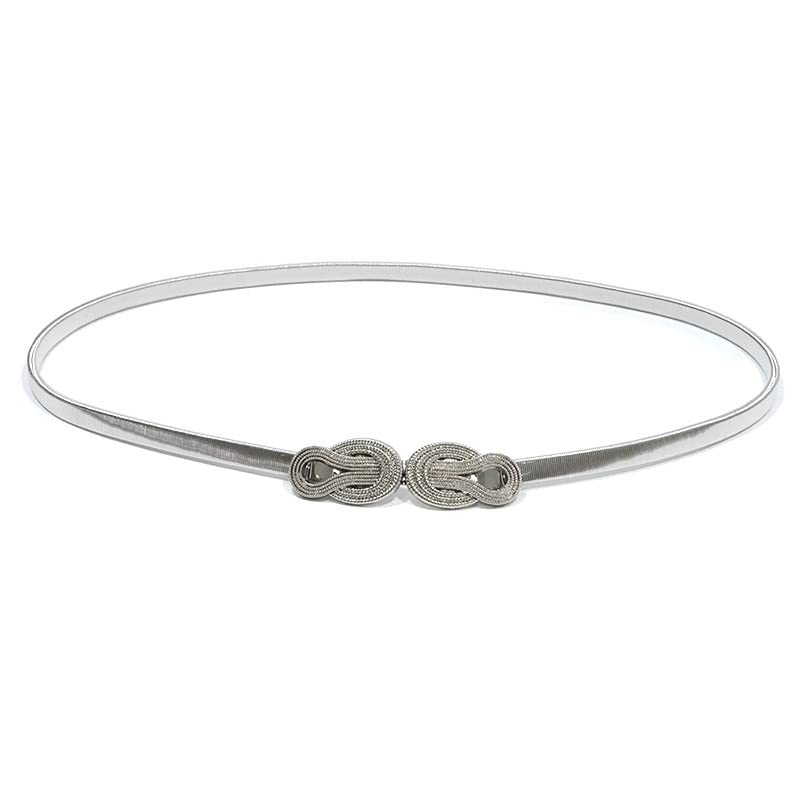 Belt Gold Silver Stretch Elastic Waist Belts for Women Metal Plate Female Lady Dress Waistband3