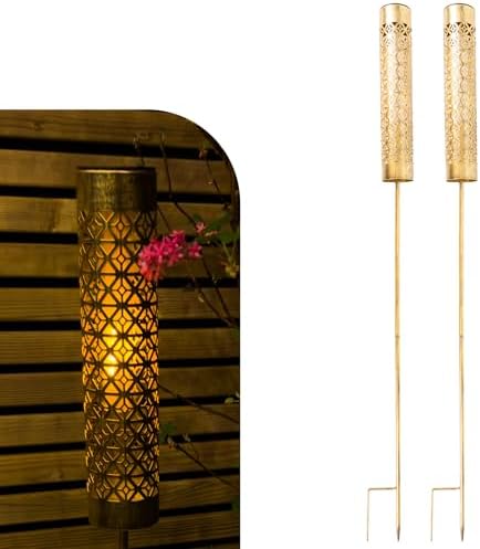 Gadgy Antorchas Solares LED con Efecto Llama en Movimiento – Set ...