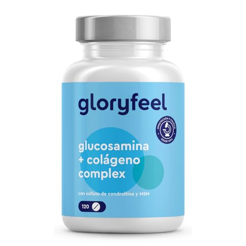 Glucosamina Condroitina 1000mg* - Con MSM, Colágeno, Ácido hialurónico y Boswellia - Combinación ideal para tu cuerpo sin OMG - 120 Tabletas - Probado en Laboratorio en Alemania