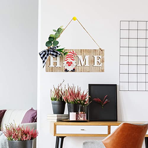 Interchangeable Gnome Home Sign Gnomes Welcome Wreath Seasonal Decor With Holiday Icons Pieces For Porch Front Door Housewarming Gift Rustic Farmhouse Home Wall Hanger Decorations 12" #TOP6