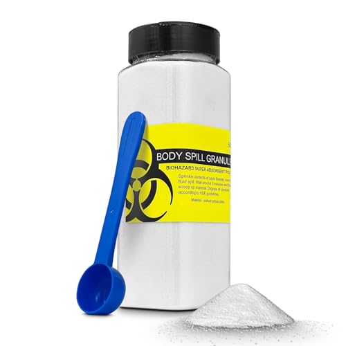 500g Bottle RE-GEN Body Fluid Clean Up Vomit Urine Biohazard Spill Highly Absorbent Granules | Ideal for First aid Kits Patient Care Facilities Spill Response Stations Janitorial Supplies