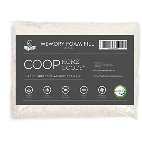 Coop Home Goods Adjustable Shredded Memory Foam Pillow - Refill - Foam 1/2 Lb Cover
