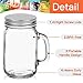 Keketin 16 oz Glass Mason Jars with Lids,9 Pack Reusable Drinking Mason Jars with Handle,480ml Glass Overnight Oats Jar,Beer Mugs for Smoothies,Preserve,Cocktails,Party Favors