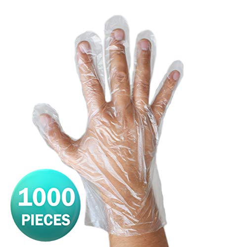 Preisvergleich Produktbild Einweg-Handschuhe klar - Polyethylen HDPE, transparent - von ASPRO (1000 Handschuhe)