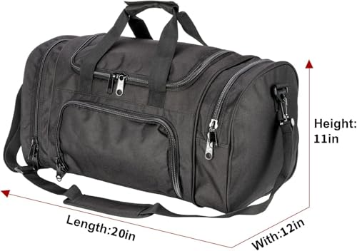 Tactical Travel Duffle Bag with Shoes Compartment Weekender Bags Carry On Overnight Bag For Men and Women Gym Sports Tote Pocket2