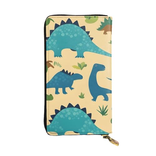 Portefeuille durable en cuir HYTTER femme noir à motif dinosaure