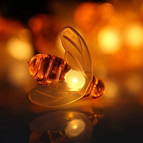 ubersweet Imported 50 LED 9.5M Bee Solar String Lights Waterproof Garden Decorations Fairy Lig A4G6_76649