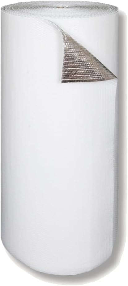 Bubble Wrap Insulation RadiantGUARD Reflex-AIR PRO 500 sq ft | 48-inch by 125-feet | White Reflective Insulation Roll | Use as RV Skirting Insulation - Metal Building Insulation