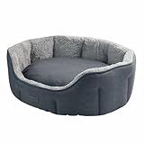 Nobby Komfort Bett oval LICA grau 55 x 50 x 21 cm