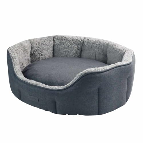 Nobby Komfort Bett oval LICA grau 55 x 50 x 21 cm