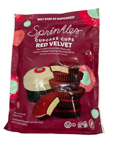 Sprinkles Cupcake Cups Red Velvet with Cream Cheese Frosting, 28 Single Serving