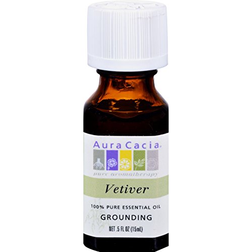 Aceite esencial puro de Vetiver Aura Cacia 0.5 oz pack 3