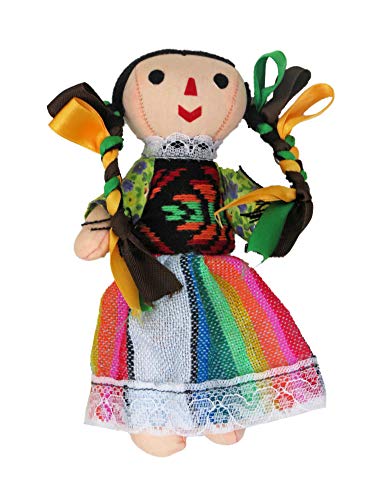 Muñeca de trapo mexicana Leos Imports 12.7 cm miniatura 4